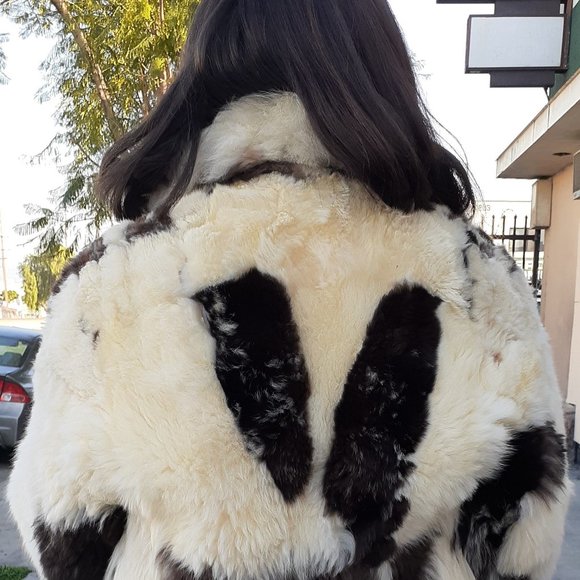 VINTAGE unique REAL FUR COAT - Picture 3 of 8